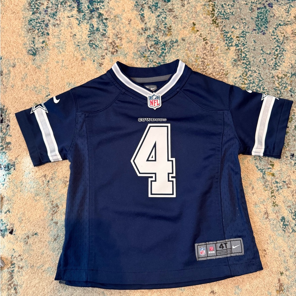 Youth Navy Blue Cowboys Jersey Dak Prescott 4t
